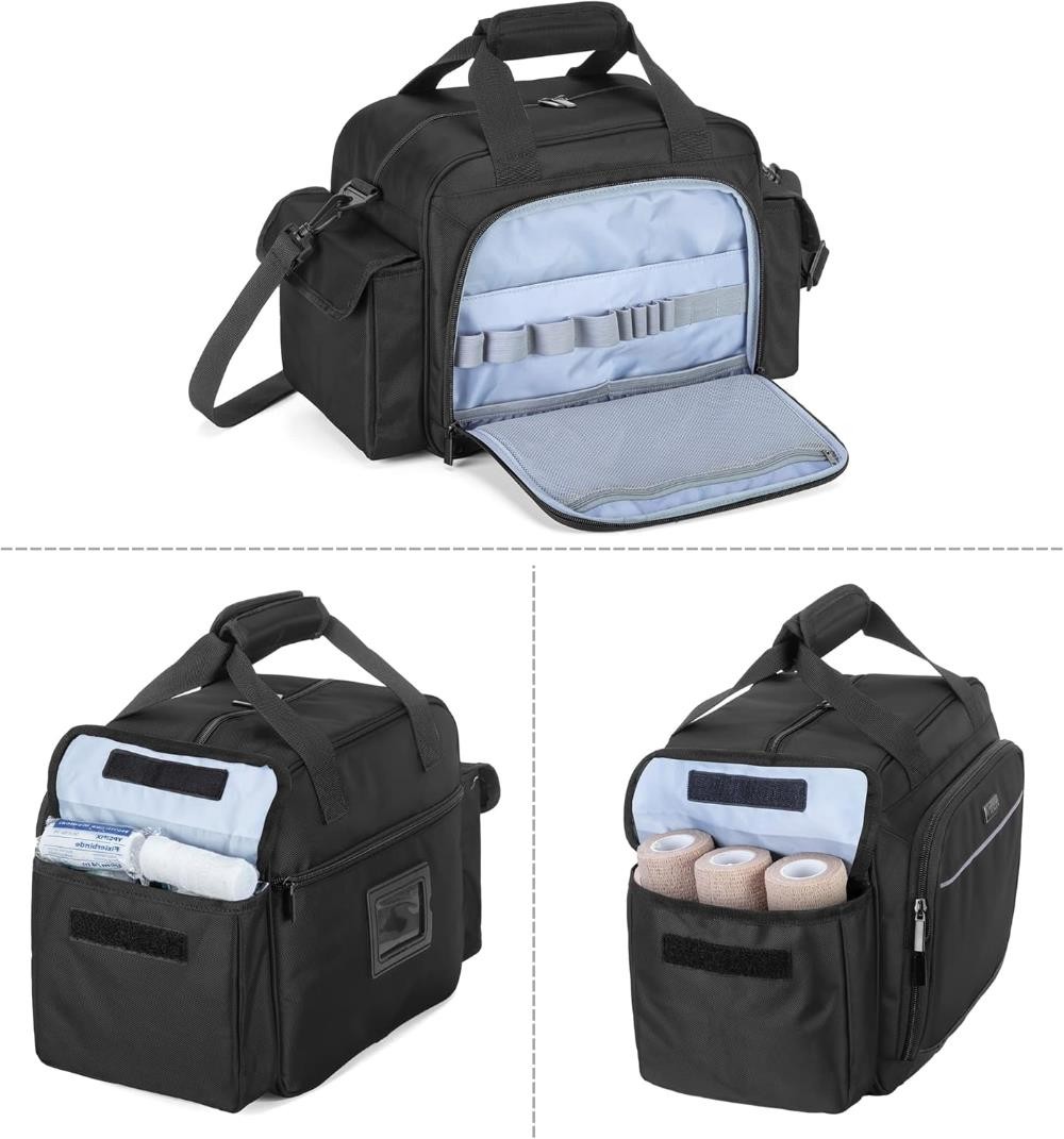 Trunab Home Health Nurse Bag Empty, Portable Medical Supplies Shoulder Bag