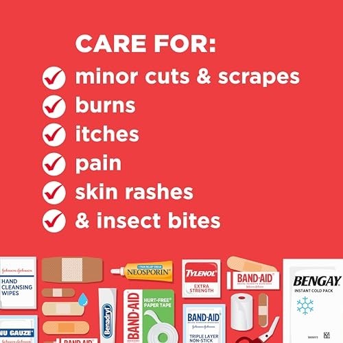 Portable First Aid Kit – 160 Pieces for Cuts, Scrapes, Burns & Wound Care – Trav