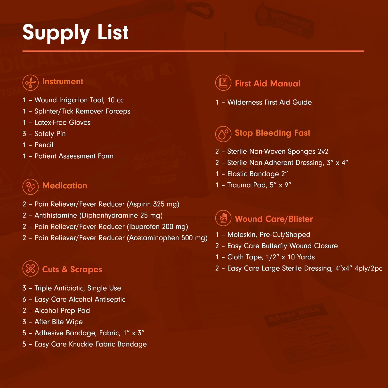 Sportsman Series Kit – 100 – First Aid Kit for Camping, Hiking, Hunting & Mor…