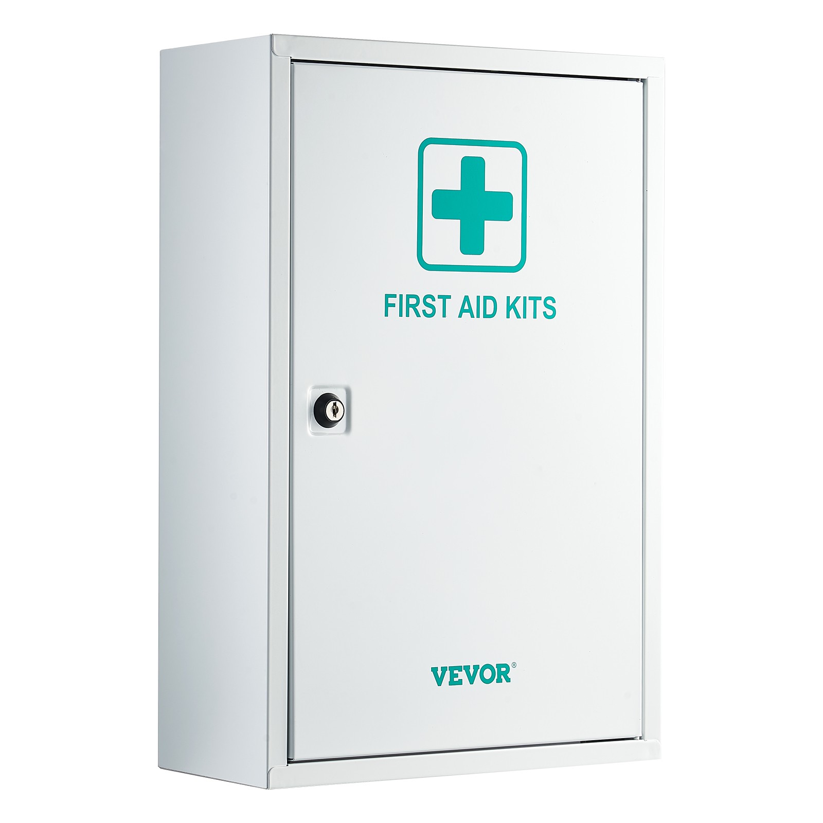 VEVOR 3-Shelf First Aid Cabinet Wall Mounted Medicine Cabinet Emergency Metal