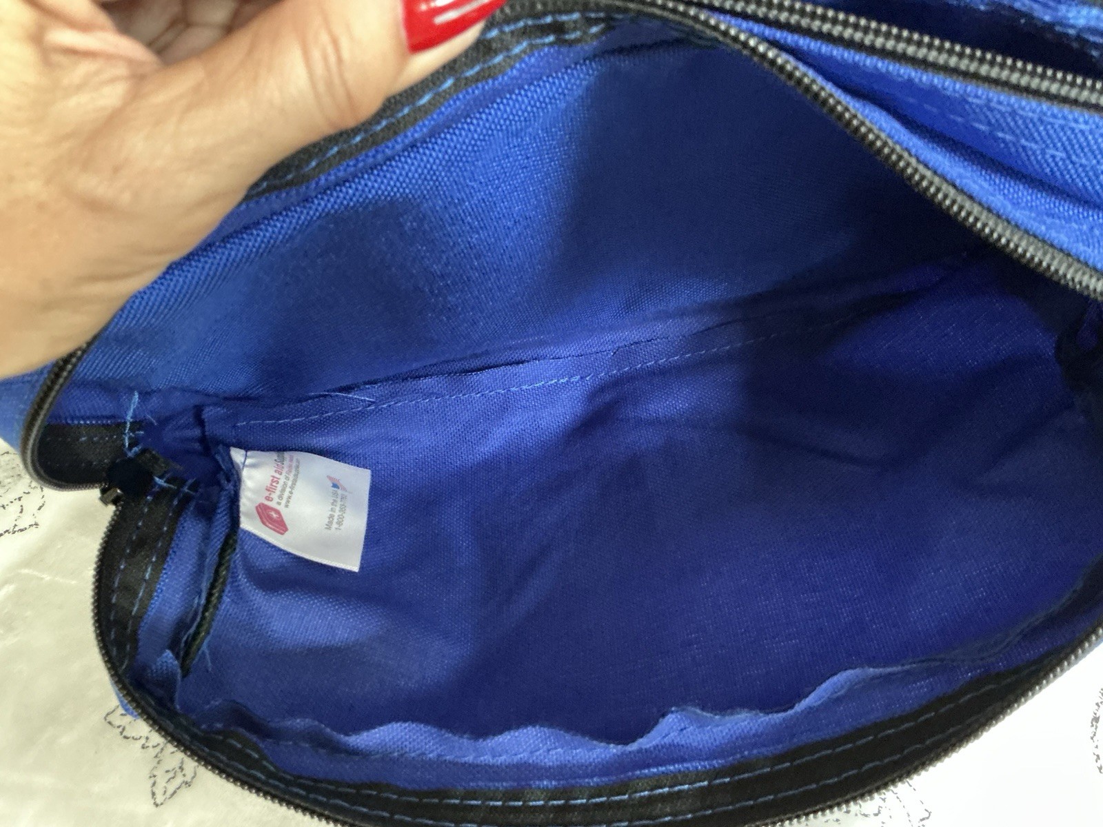 FIELDTEX Fanny Pack: ~10 1/2 in L x ~10 1/2 in W x ~5 1/2 in D, Cordura, Blue