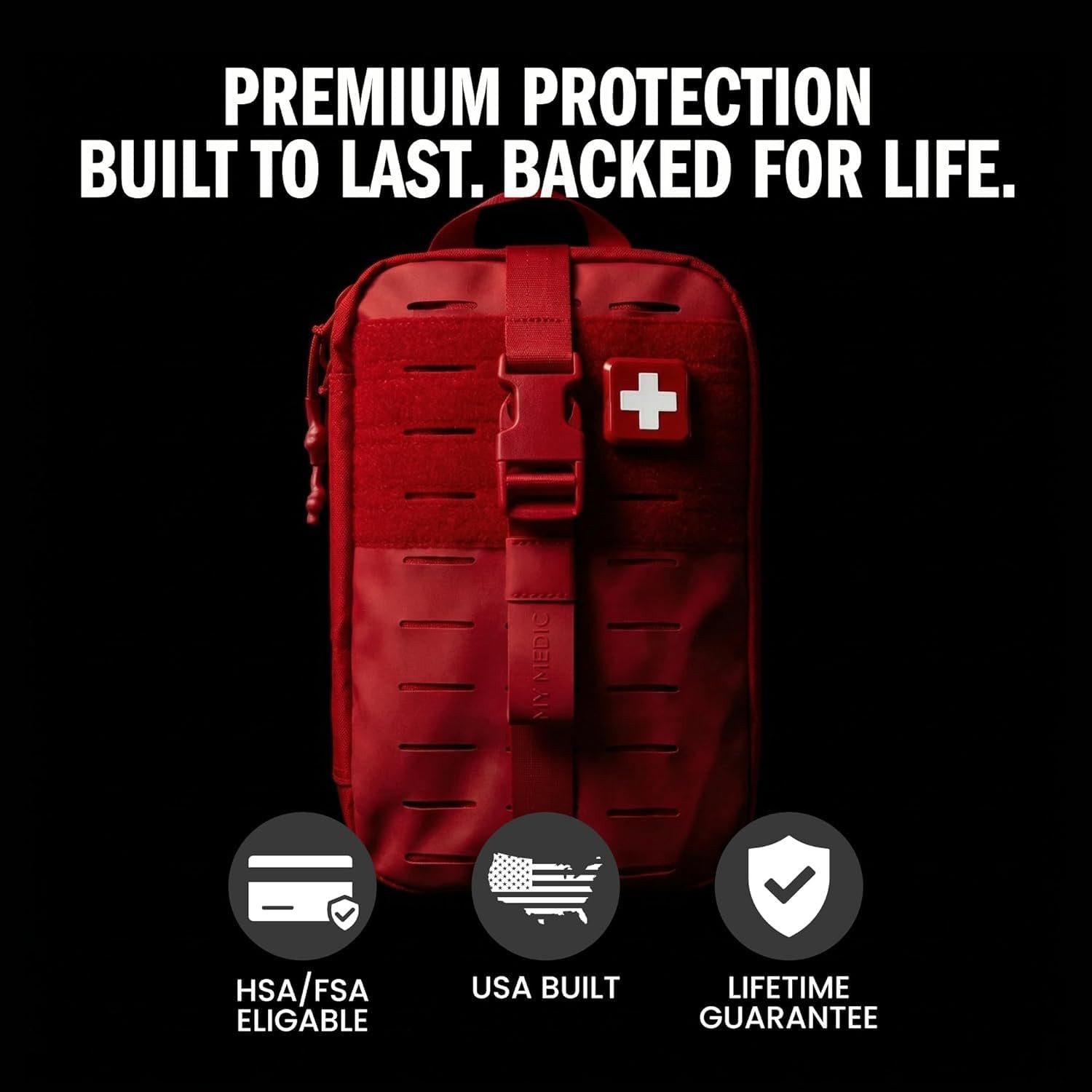Myfak Standard IFAK First Aid Kit & Medic Kit – HSA FSA Items – Built in USA – M