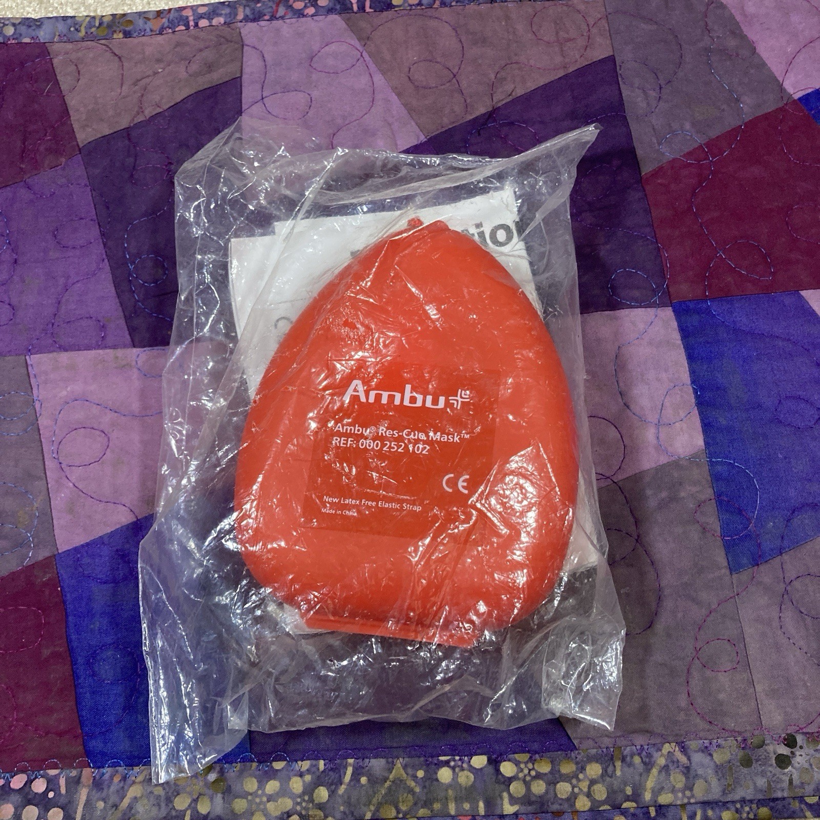 Ambu Res-Cue Mask REF 252301004 CPR Rescue w/Elastic Strap & O2 Inlet