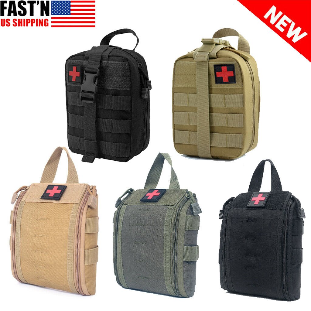 Tactical Molle Pouch IFAK Trauma First Aid Kit – Bug Out Bag Medic IFAK – EMT