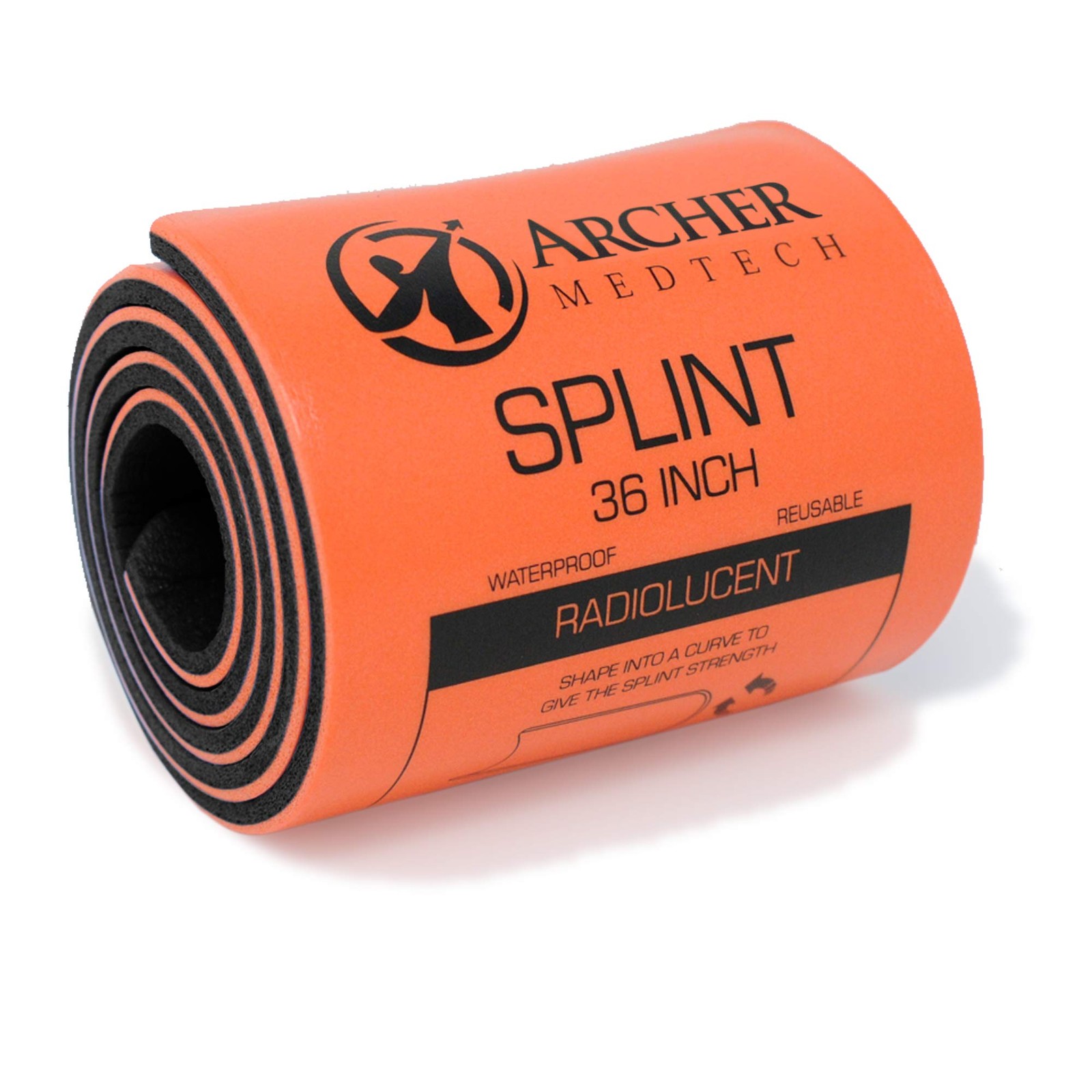 Archer MedTech Universal First Aid Splint – 36" 36 In (Pack of 1), Orange