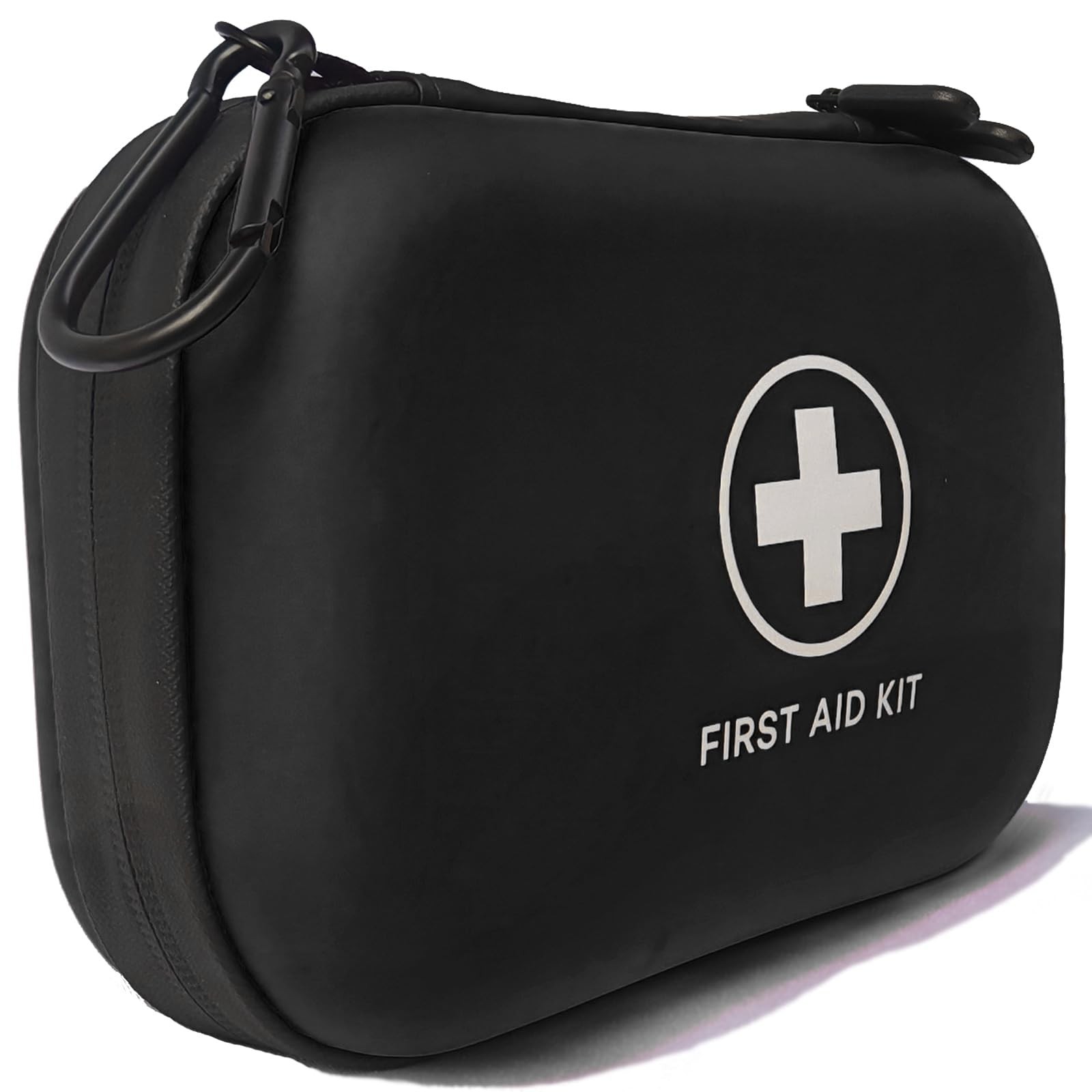 First Aid Kit 196 Piece Waterproof Medical Kit Hard Shell Portable, Black