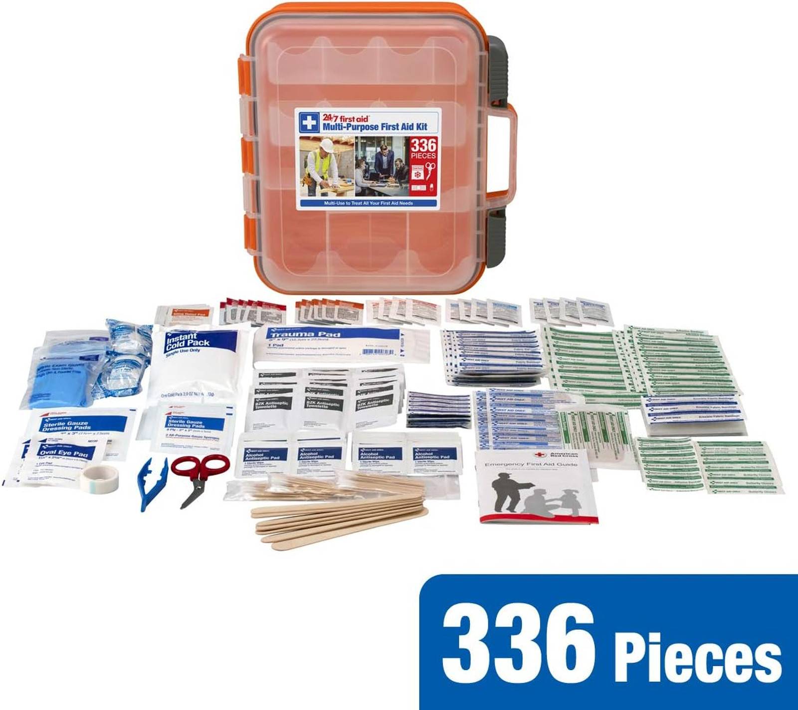First Aid Kit All Purpose 100 Person Emergency Medical Supplies in Plastic Case