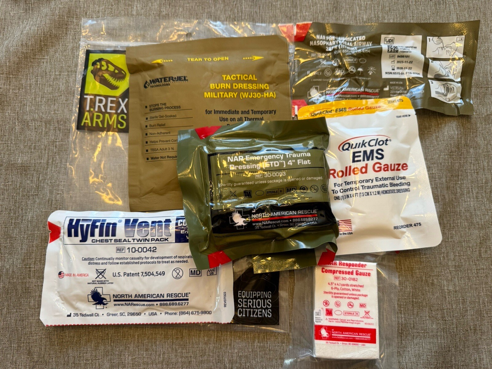 Brand New Authentic TRex Arms Med 1 IFAK Fill Kit With North American Rescue Med
