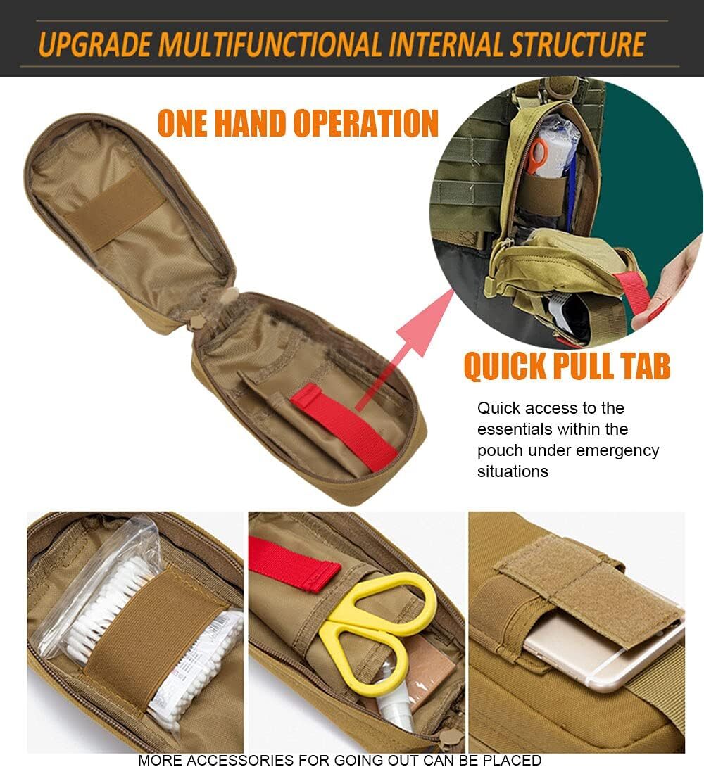 Tactical Molle Medical IFAK Pouch Military EMT First Aid Pouch Trauma Kit Bag US