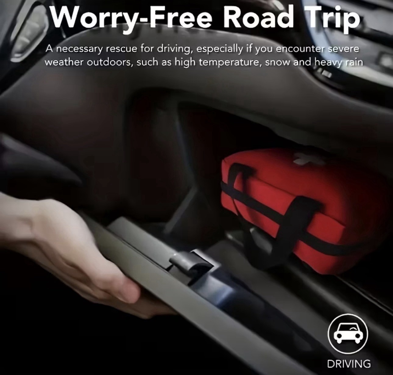Red Portable First Aid Set for Emergency Treatment and Outdoor Use