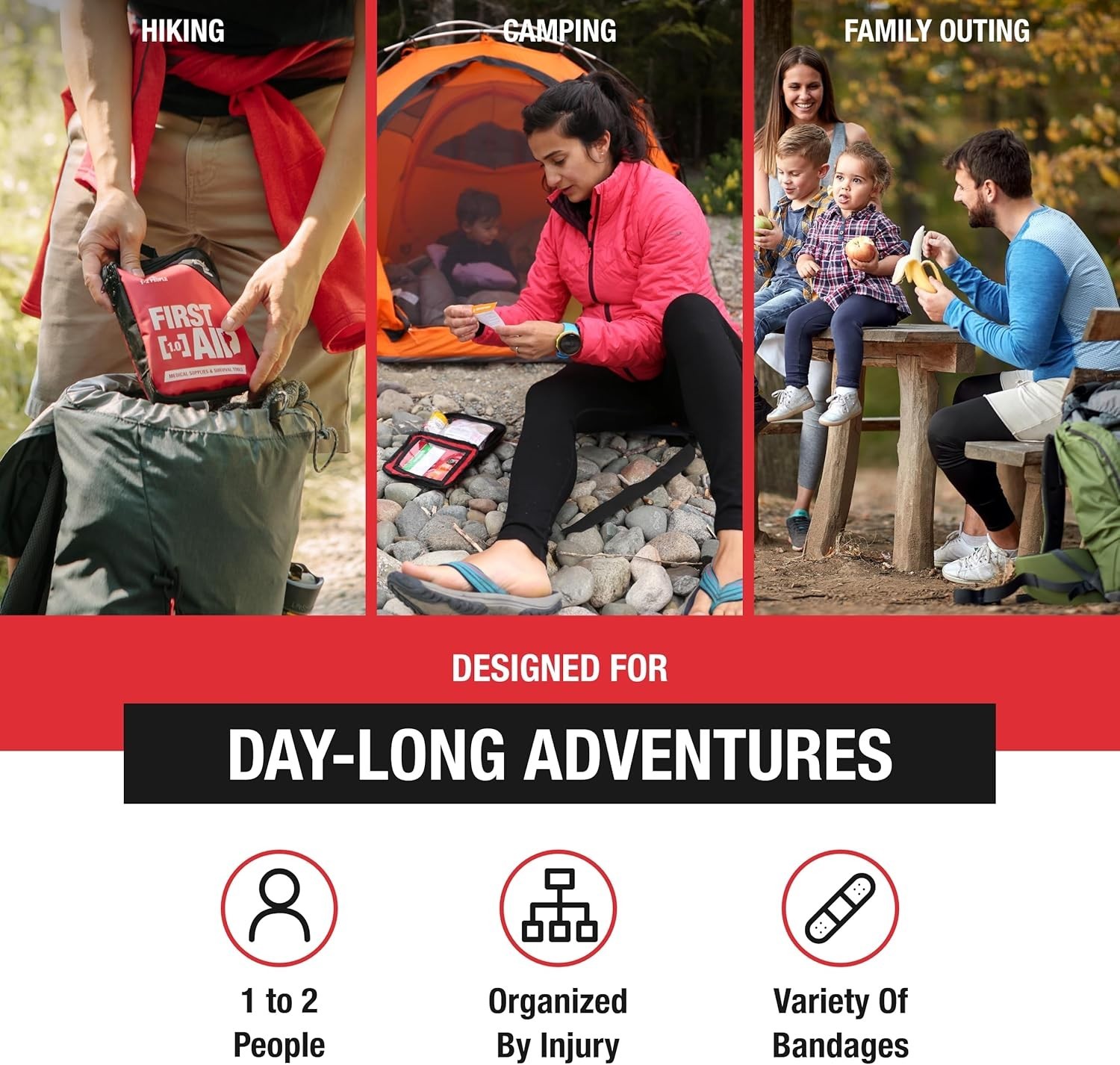 Emergency Ready Adventure First Aid Kit 1.0 – Ideal for Active Lifestyles