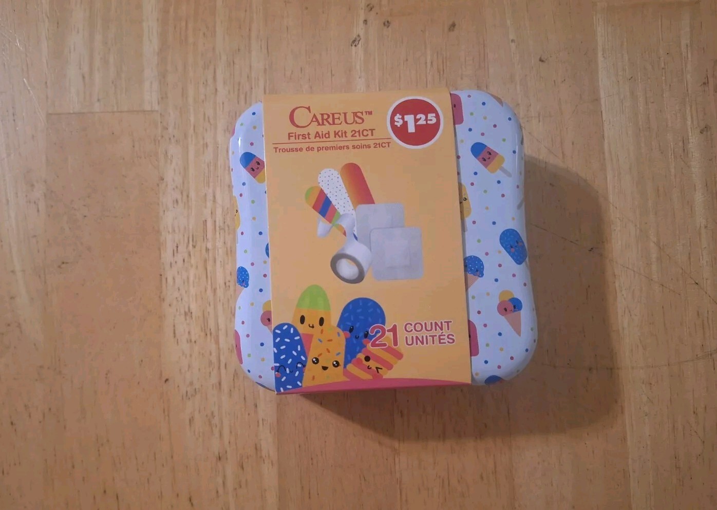 Careus First Aid Kits 21 Pieces – Ice Cream Design Metal Box Brand New