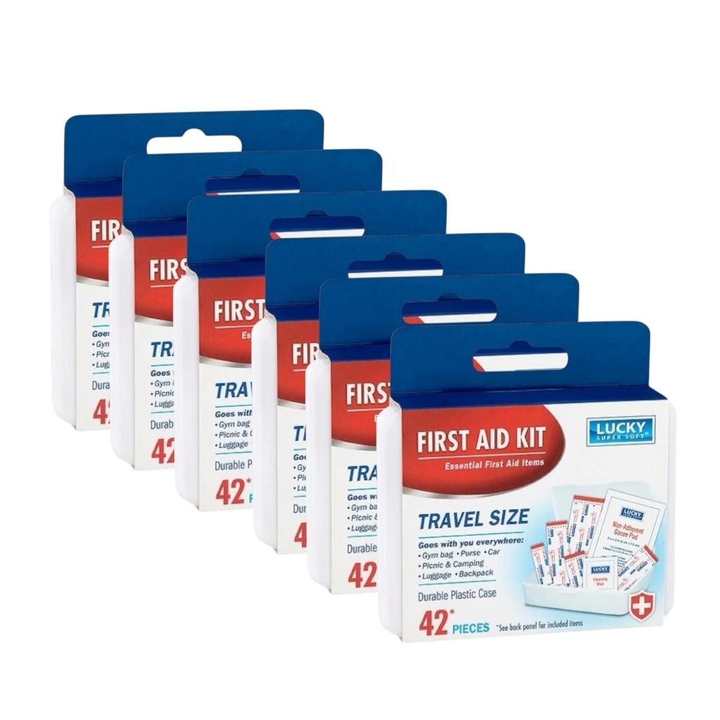 Travel First Aid Kit 42pc Compact Emergency Medical Set Bulk 2 6 12 Pack AU