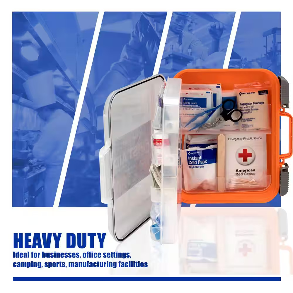 328-Piece Commercial Clear Front Plastic OSHA First Aid Kit