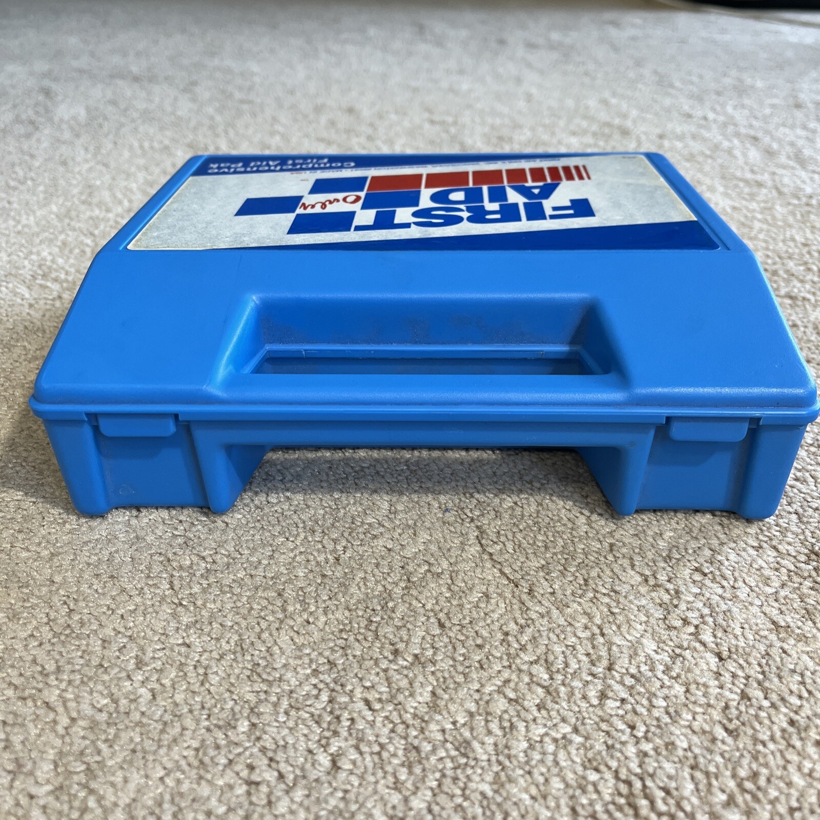 VINTAGE First Aid Only Inc 9” X 8” Comprehensive Pak Case BLUE * MADE IN THE USA