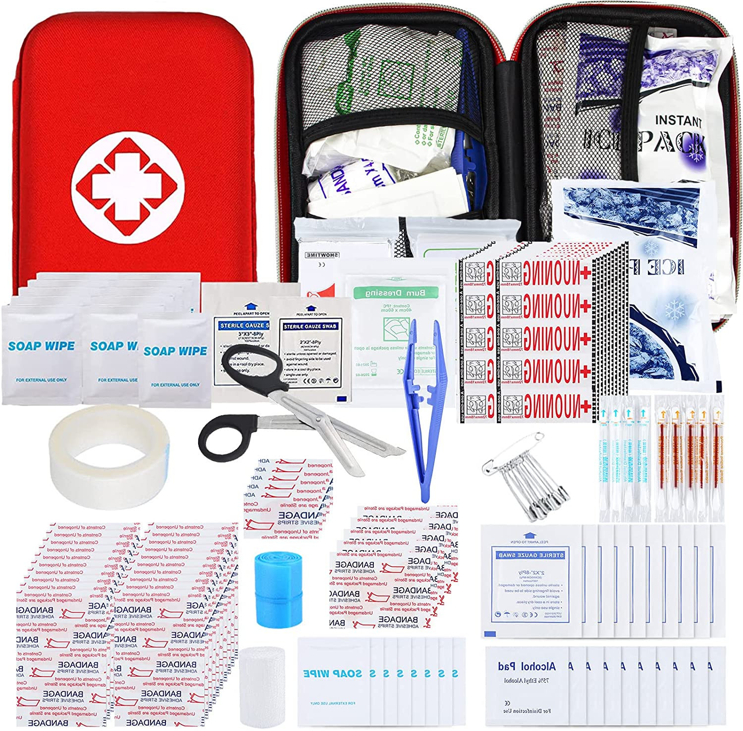 275Pcs Travel First Aid Kits for Car Emergency Preparedness Items Urgent Acciden