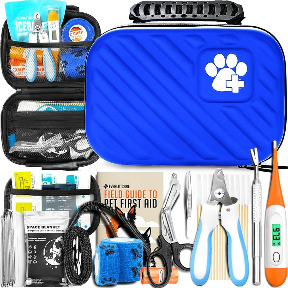 Kit Primeros Auxilios Mascotas 95 Pcs Bolsa Compacta Viaje