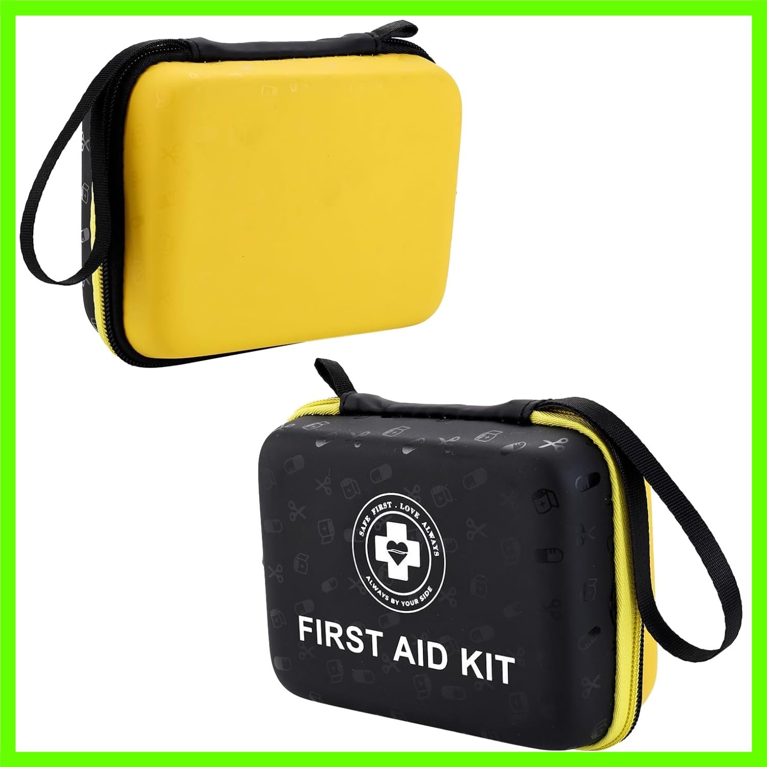 Small First Aid Kit – 165 Piece Dual-Color Emergency Medical Kit with Hard Sh…