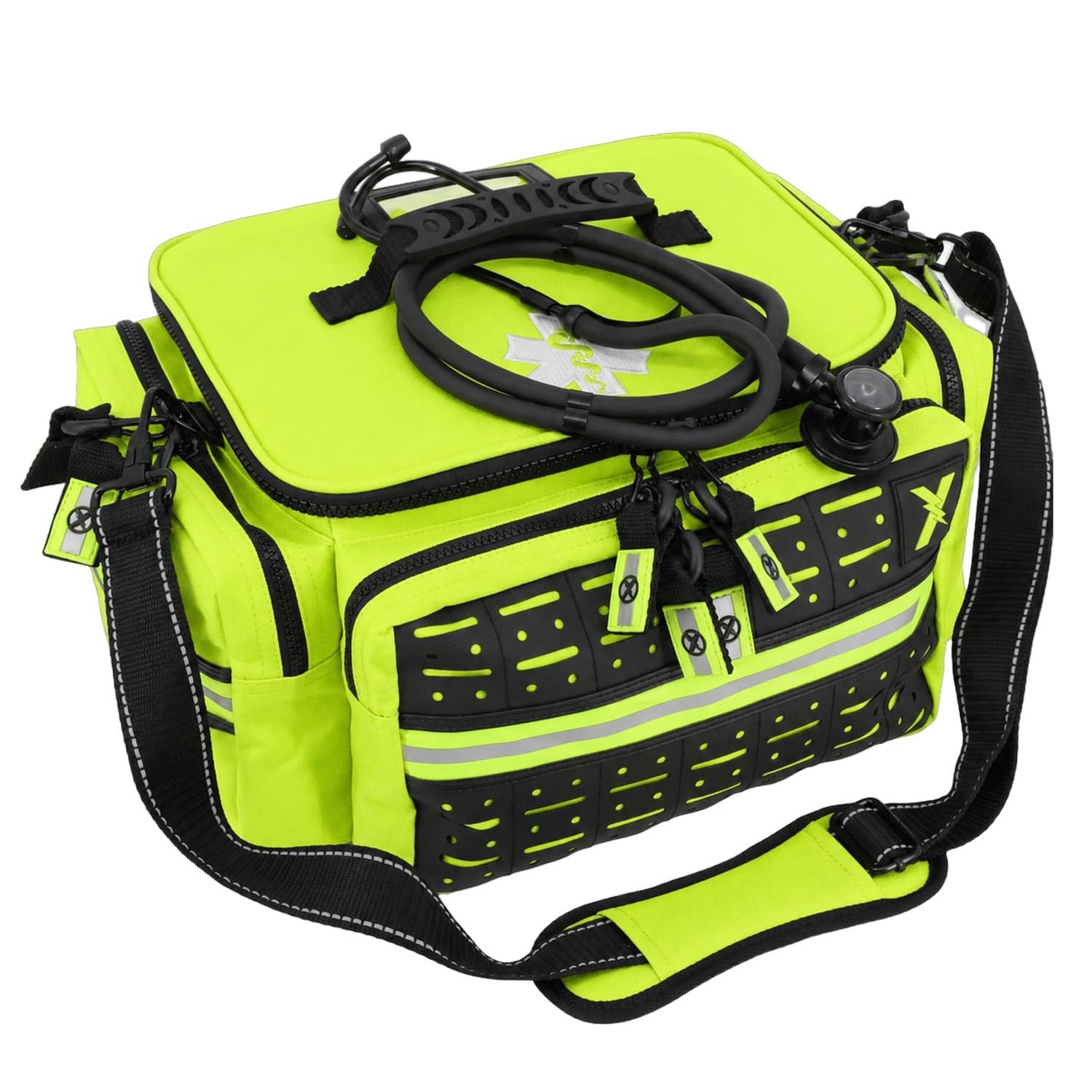 Lightning X Mid-Sized First Responder EMT Bag | LXMB25 | Fully Stocked w/ 240…