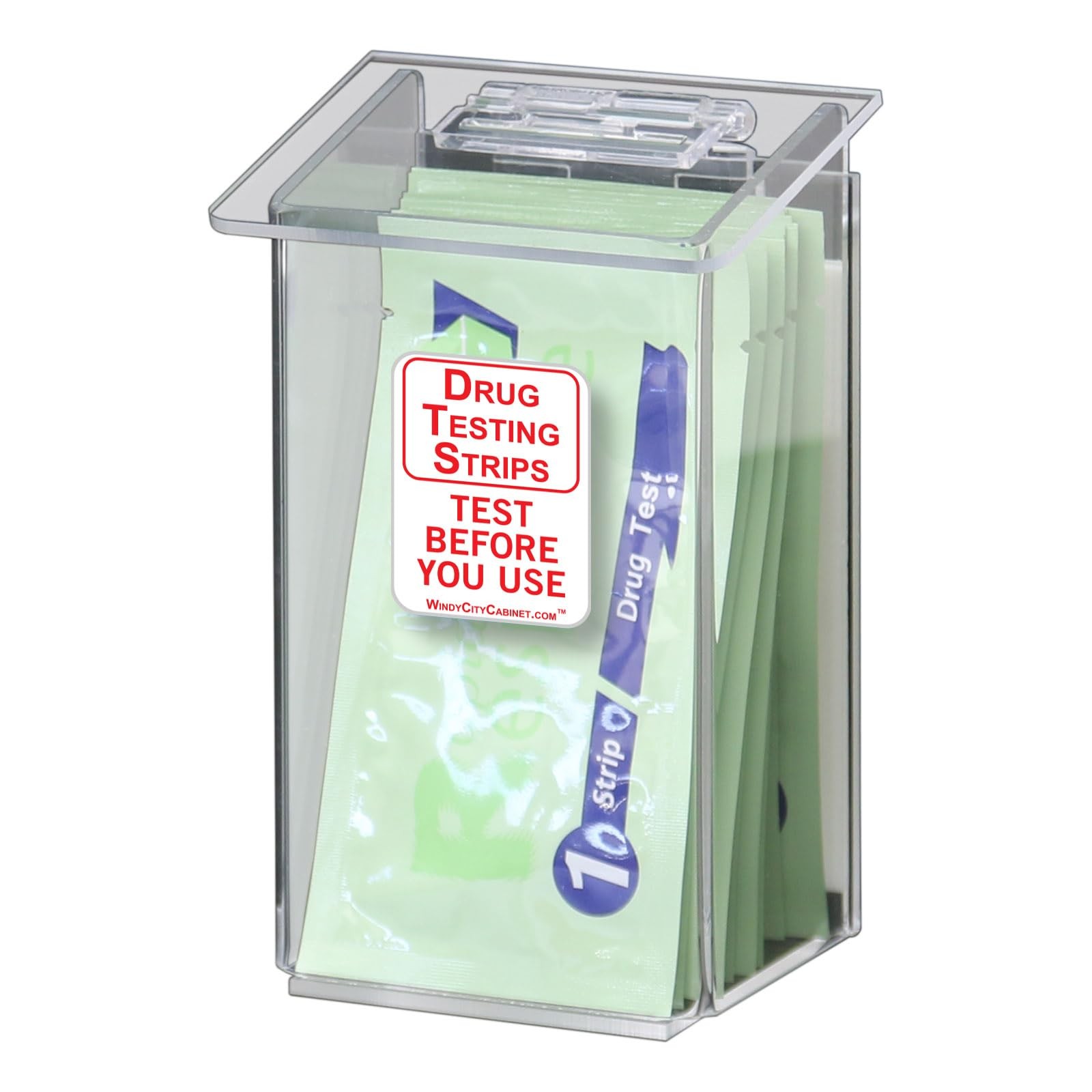 Windy City Cabinets Drug Test Strip Holder – Acrylic Wall Mount Test Strip Di…