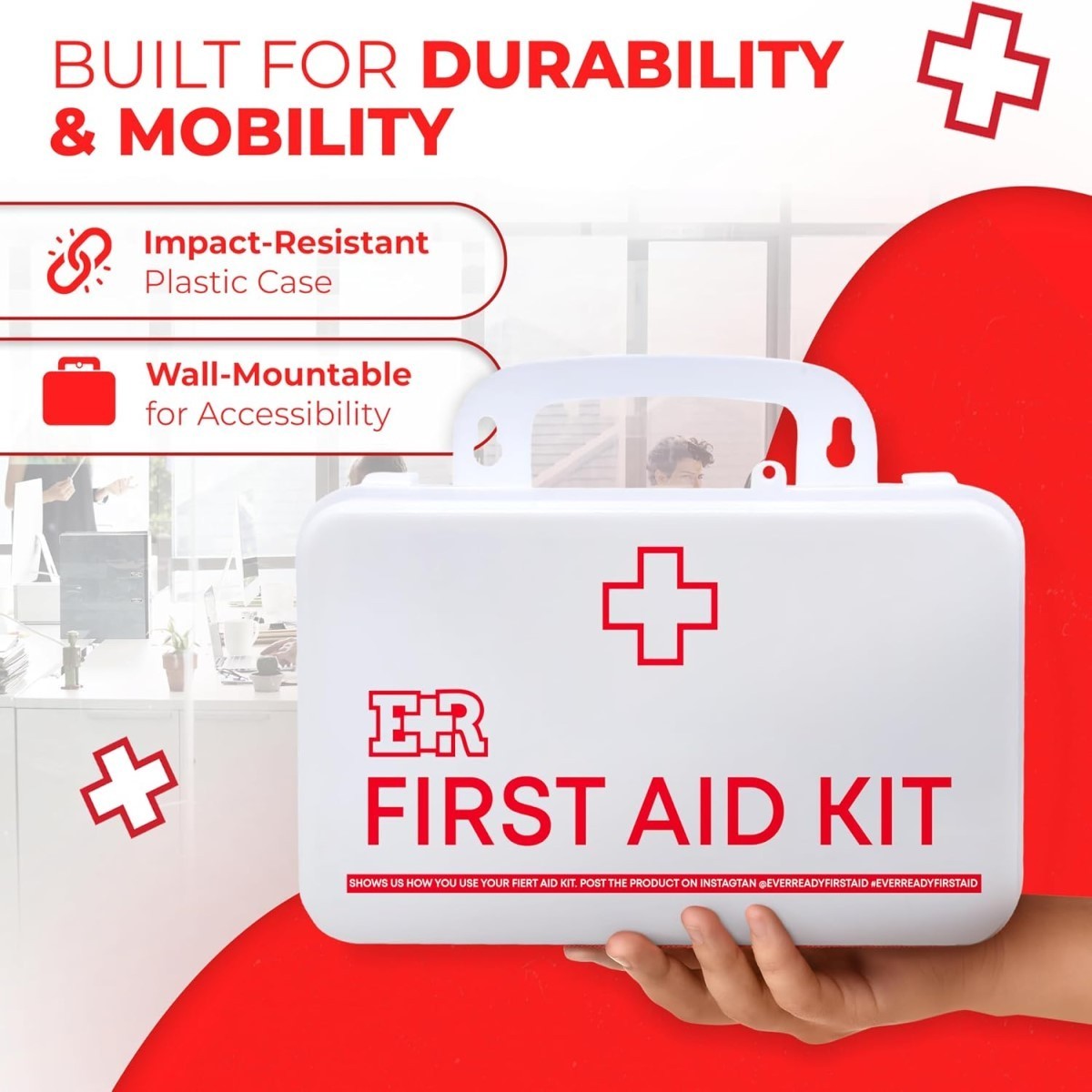 190-Piece Class B First Aid Kit – OSHA & ANSI Compliant Emergency Medical Kit