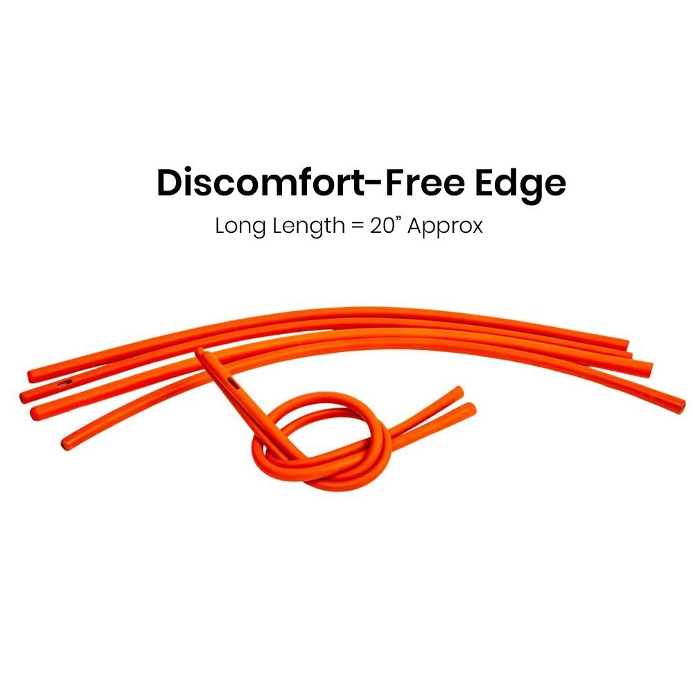 HealthAndYoga™ Enema Rubber Colon Tube – Open End (20” x 26 Fr, Deep Orange
