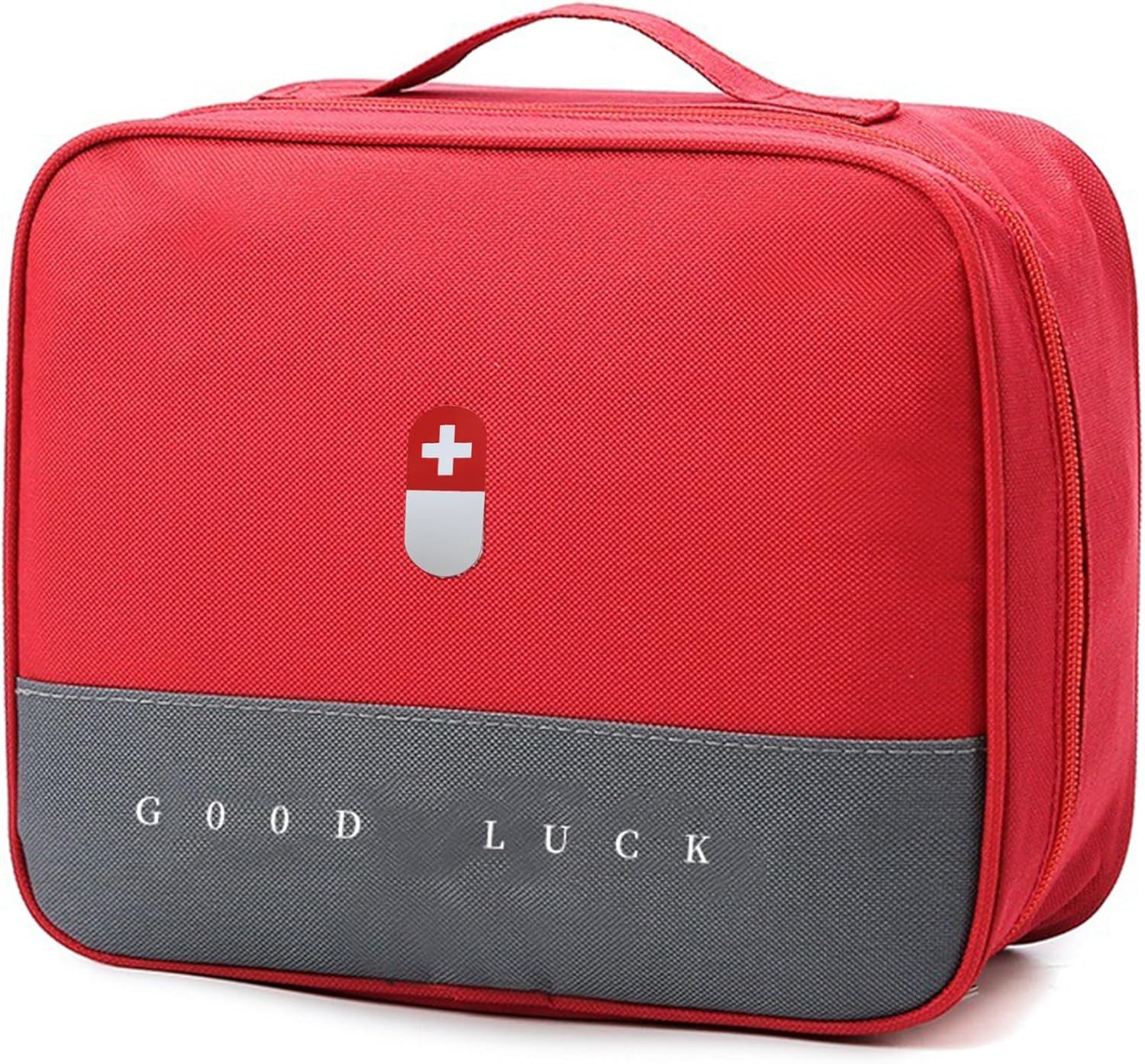 Wesoke First Aid Kit Bag Red, Empty Medical Storage Bag Survival Medical Kit, Po