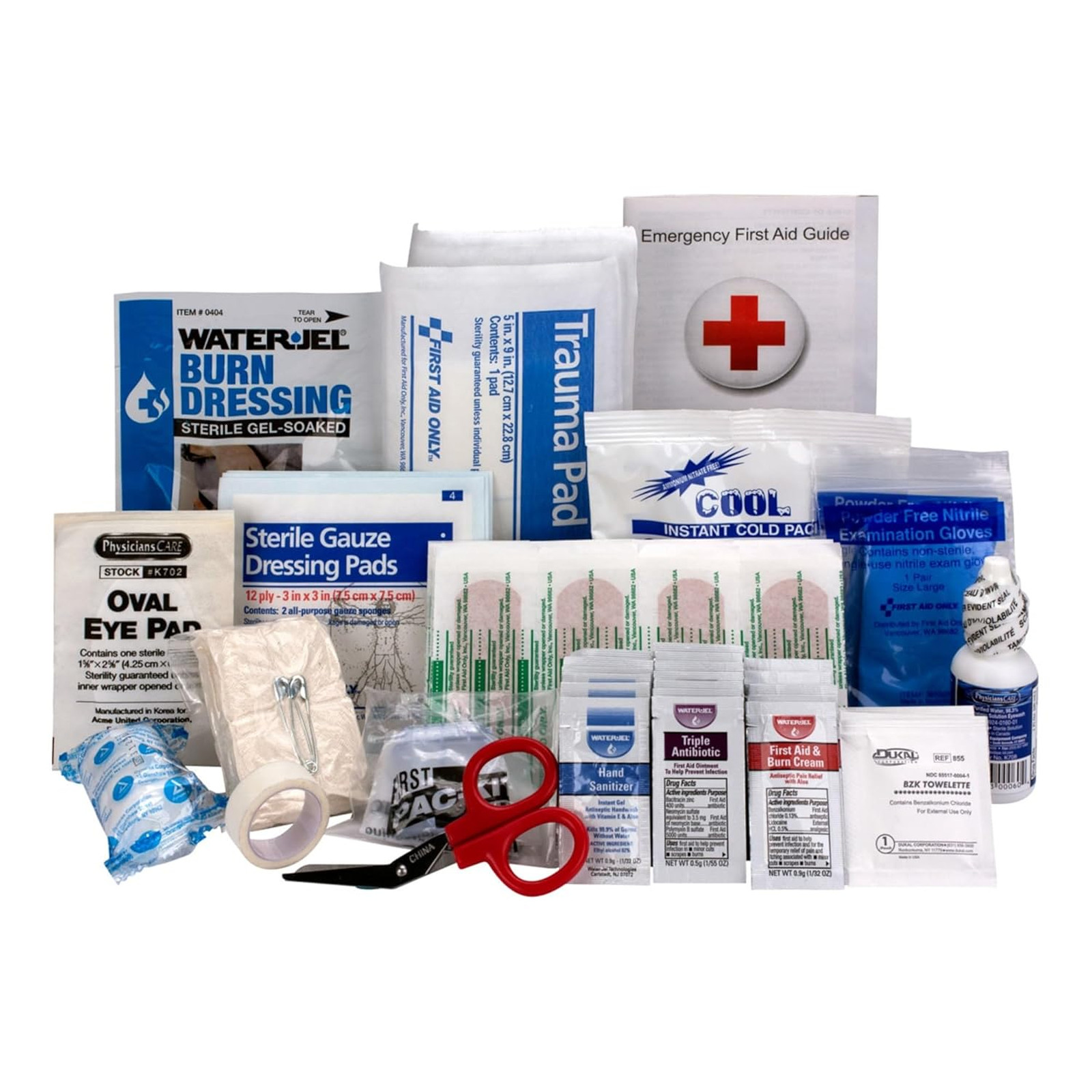 First Aid Refill Kit for 25 Person First Aid Kits OSHA ANSI 2015 Class A 89