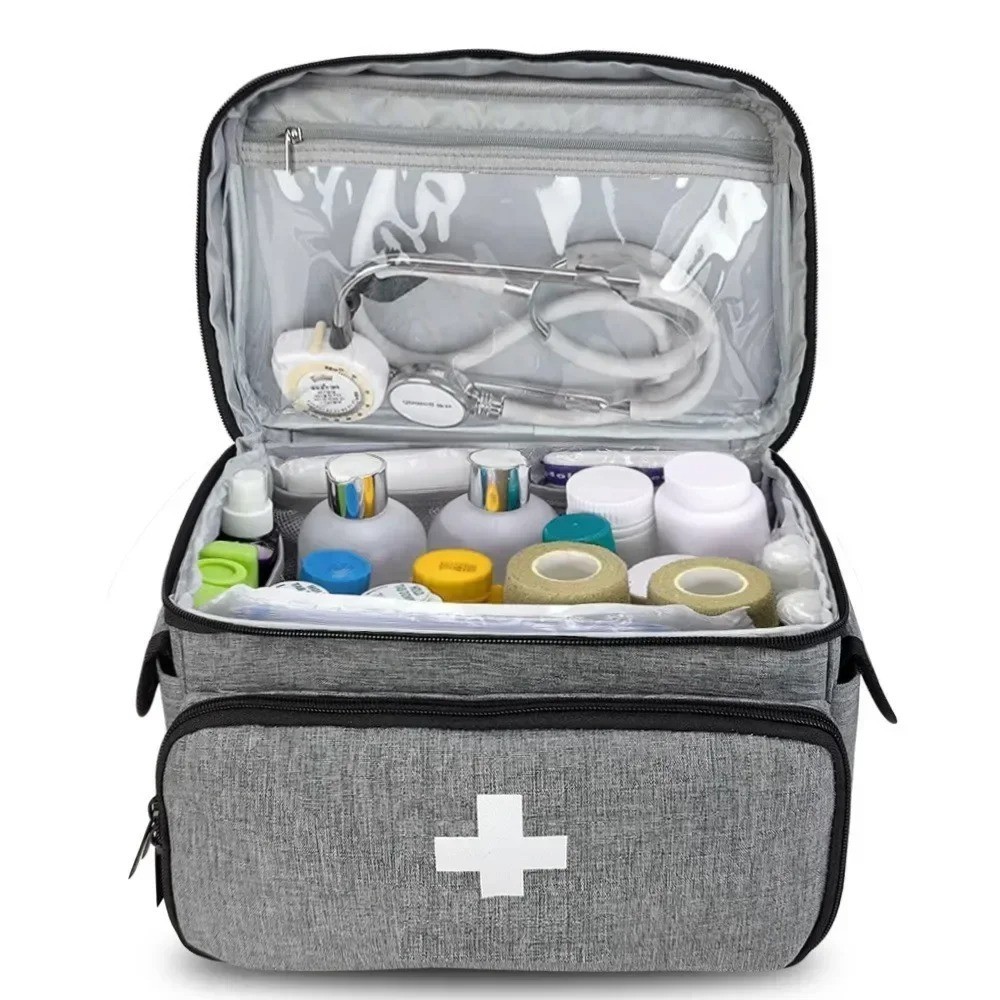 Travel First Aid Kit Bag Medical Organizer Medicine Storage Case Home Car