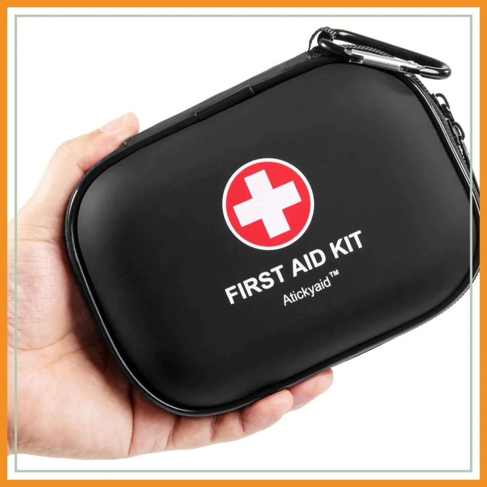 120pc Mini First Aid Kit Waterproof Hard Case Emergency Car Home Travel Camping