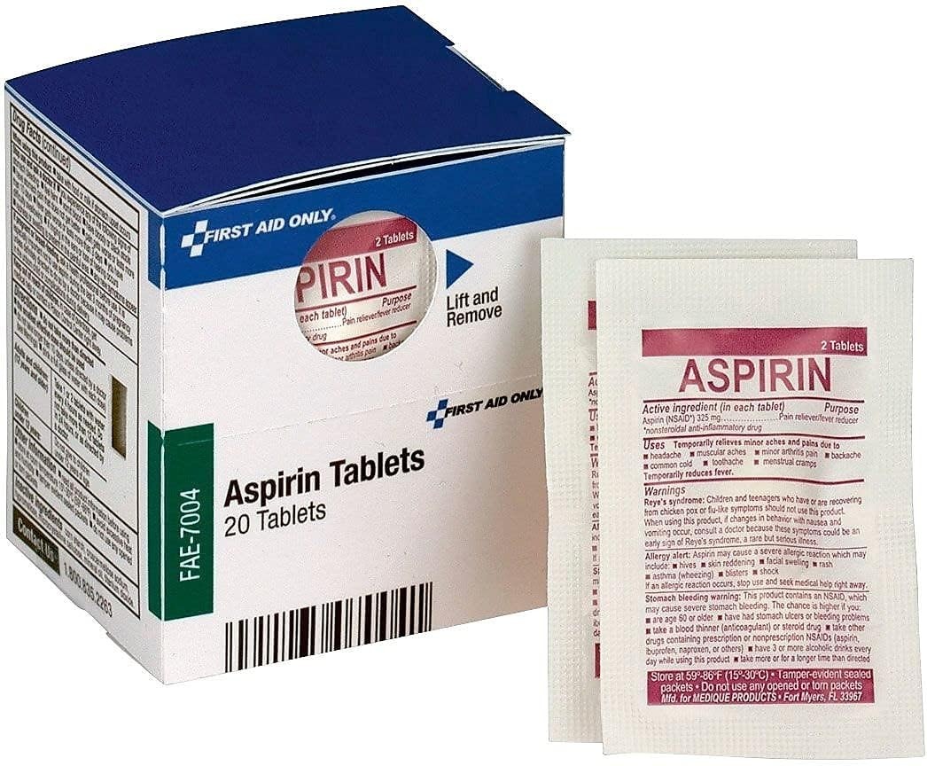 SmartCompliance Aspirin Refill 10 Packets for Aches Pains and Fever Relief