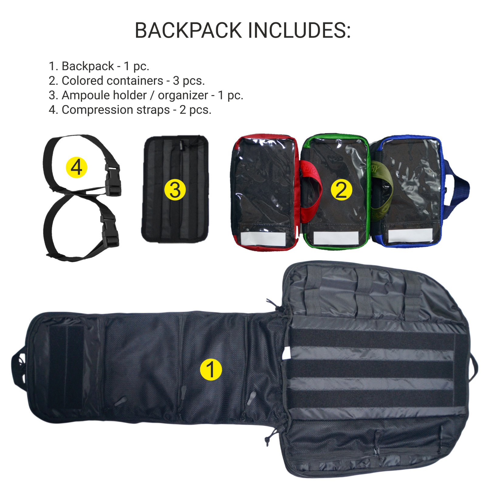 Tactic Medic Pack EMT Backpack Trauma Bag First Responder Gear Modular Backpack
