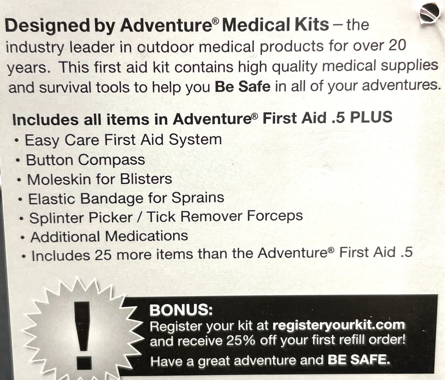 NWT Adventure Medical Kit First Aid 1.0 Medical Supplies/Survival Tools, Outdoor
