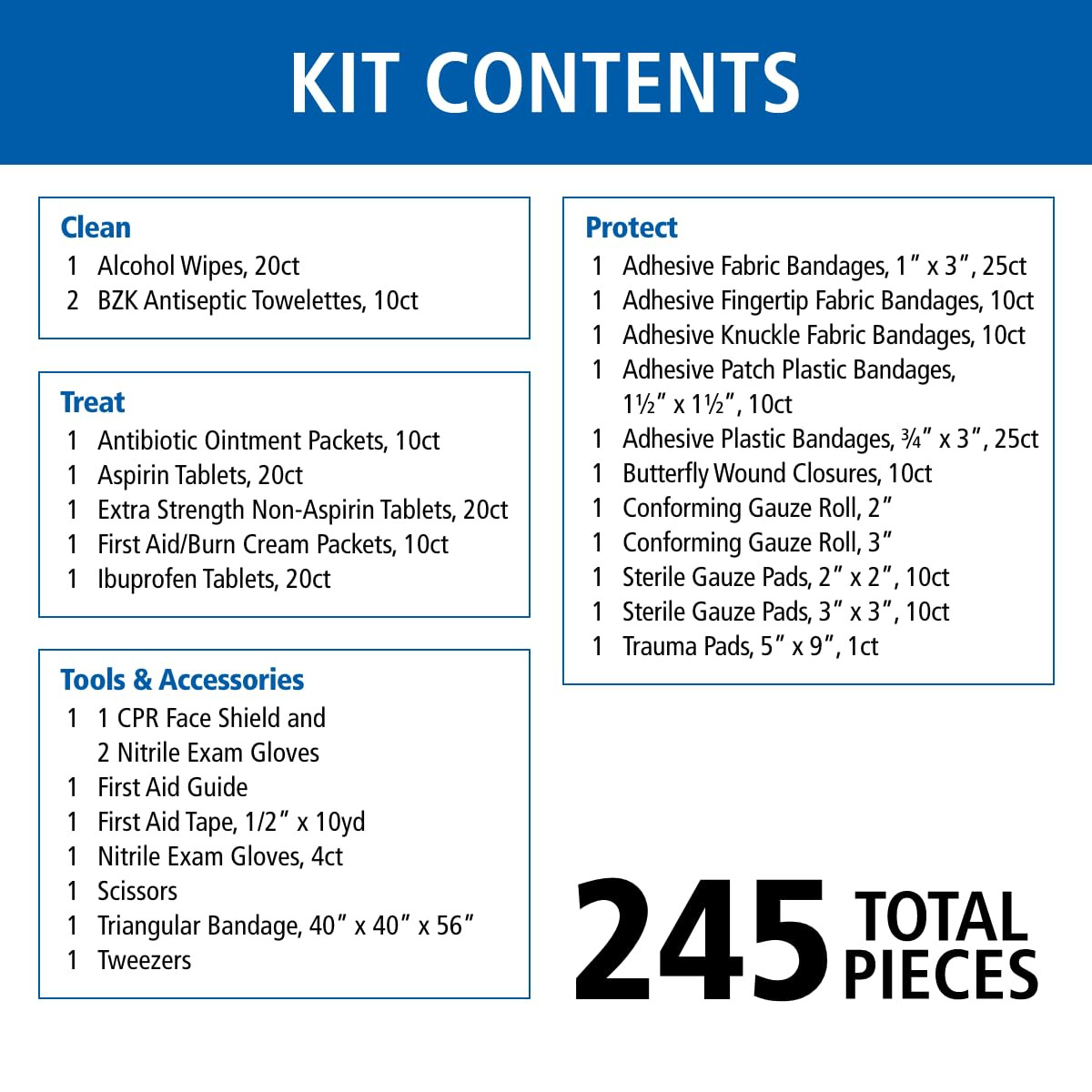 Smartcompliance 50-Person OSHA Compliant First Aid Kit for Business and Office S