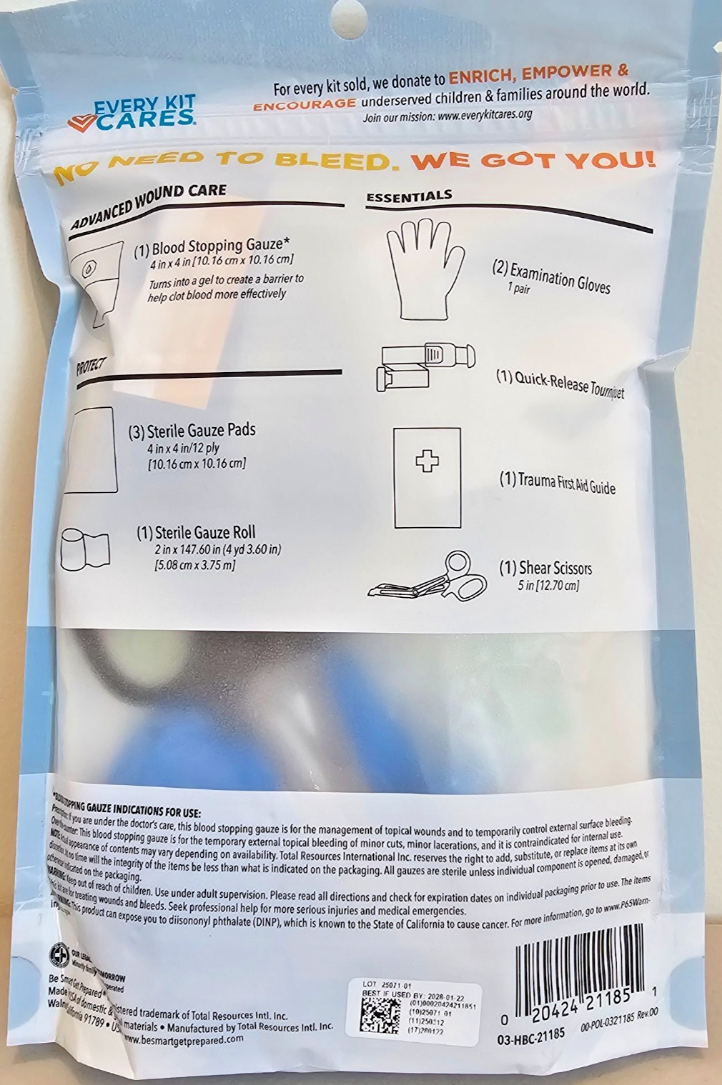 Stop the Bleed Trauma Bleeding Control Pack of 10 pcs with Tourniquet New Sealed