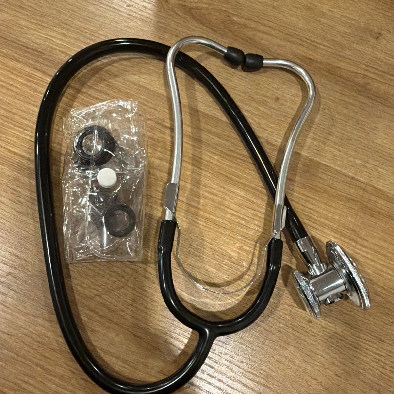 Unbranded Stetgoscope Black New Silver Doctor Nurse