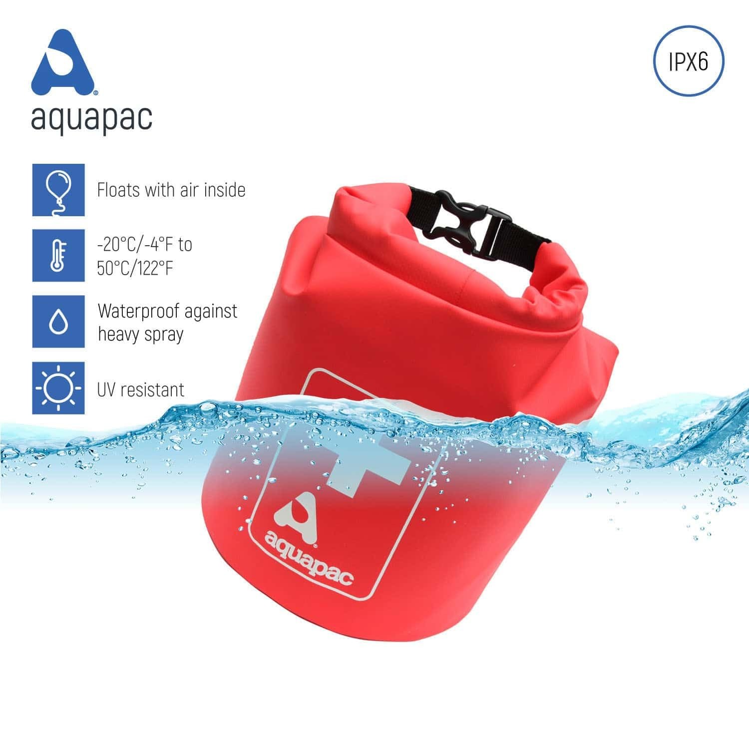 Waterproof First Aid Kit Dry Bag for Emergency Use with Secure Buckle – Red