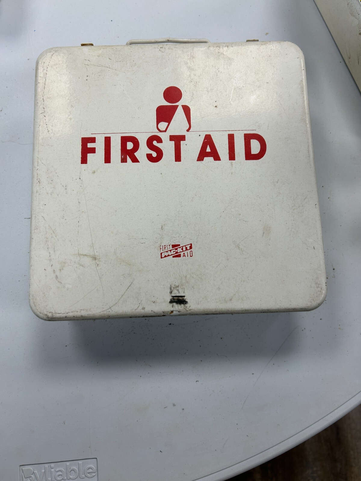Vintage Metal First Aid Kit School Bus Kit Fully Stocked