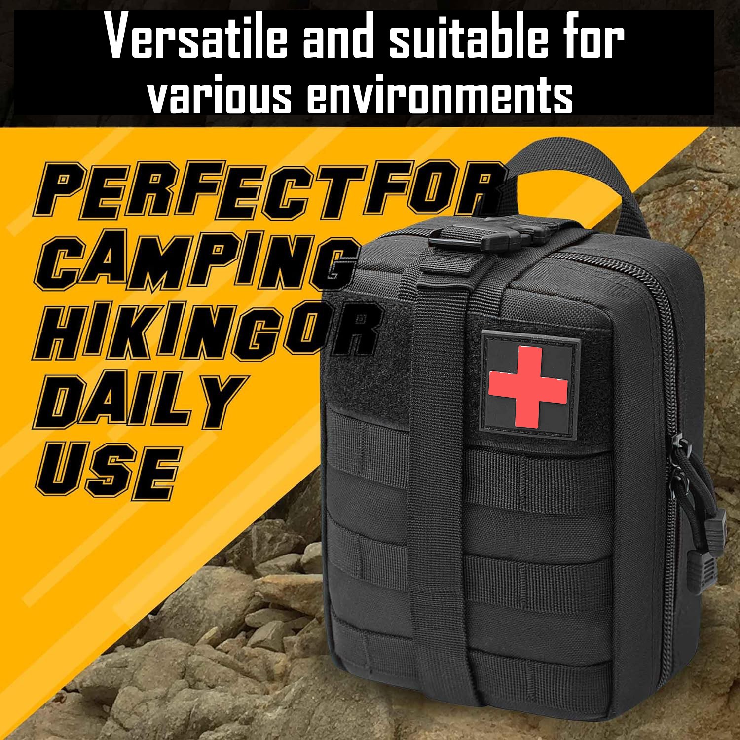 Tactical MOLLE Rip Away EMT Medical First Aid Kit IFAK Medic Pouch Utility Bag A