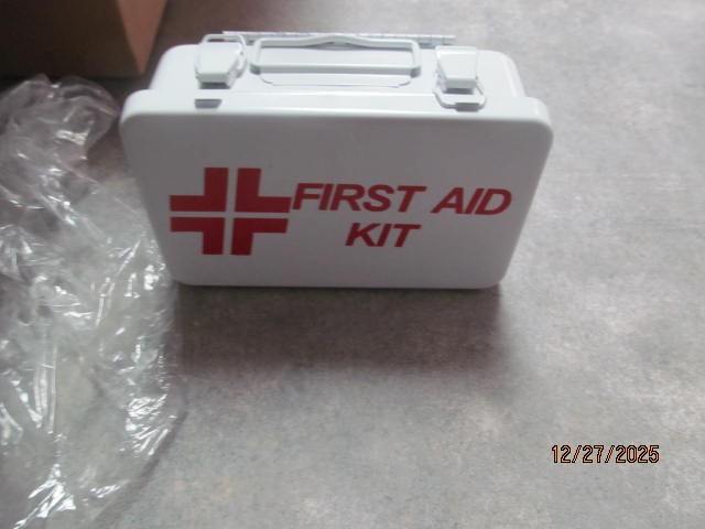 Lot of 9 Ability One 49CL05 10 person First Aid Kits in Metal box w wall hanger