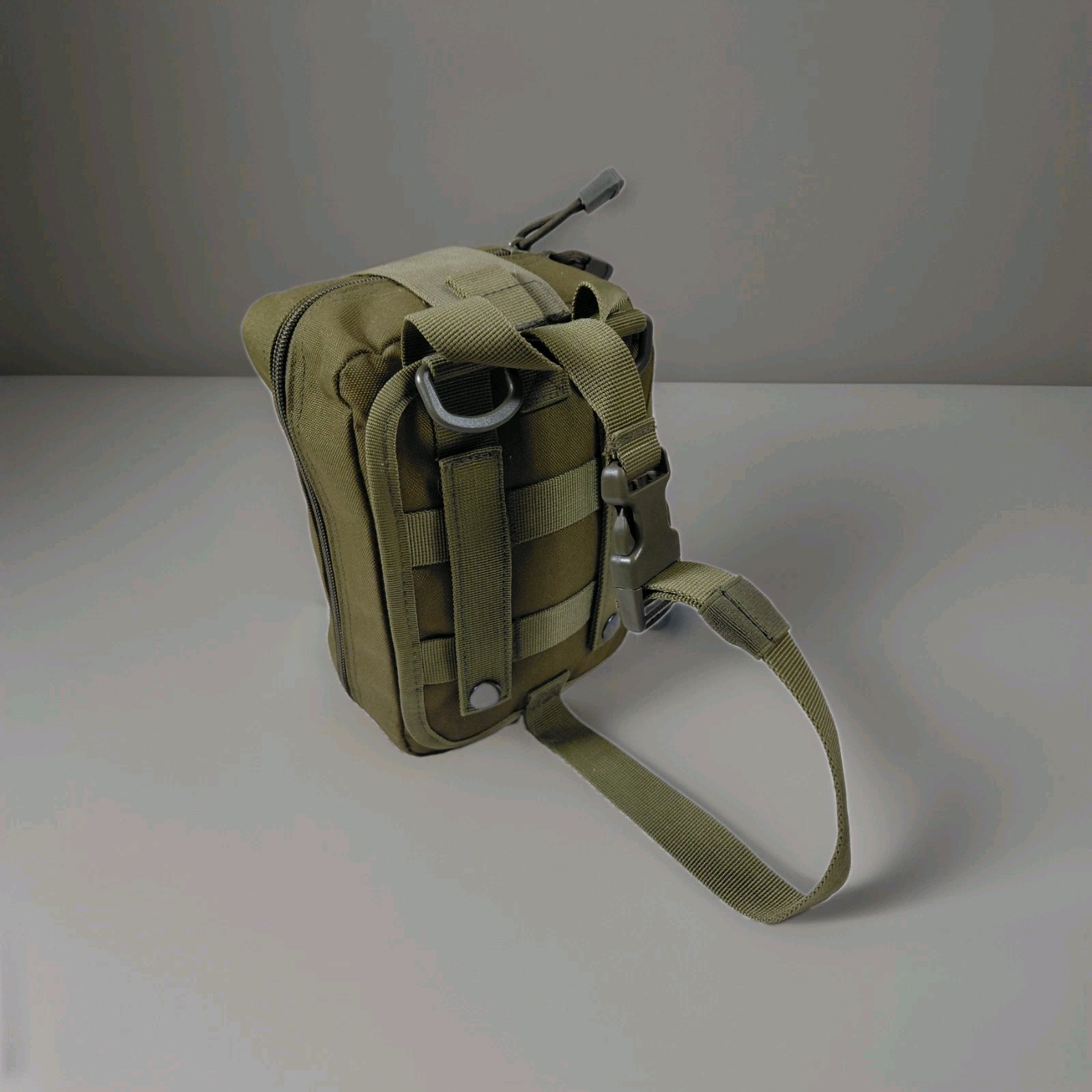Green MOLLE First Aid Kit Pouch w/ Bandages & Scissors