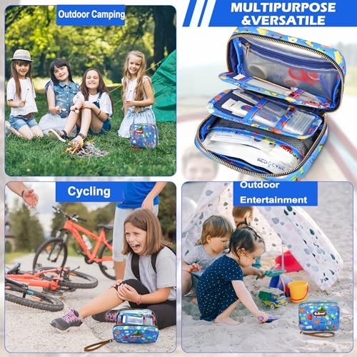 Portable Travel First Aid Kit for Kids and Adults, 143 Pieces All-Purpose Emerge