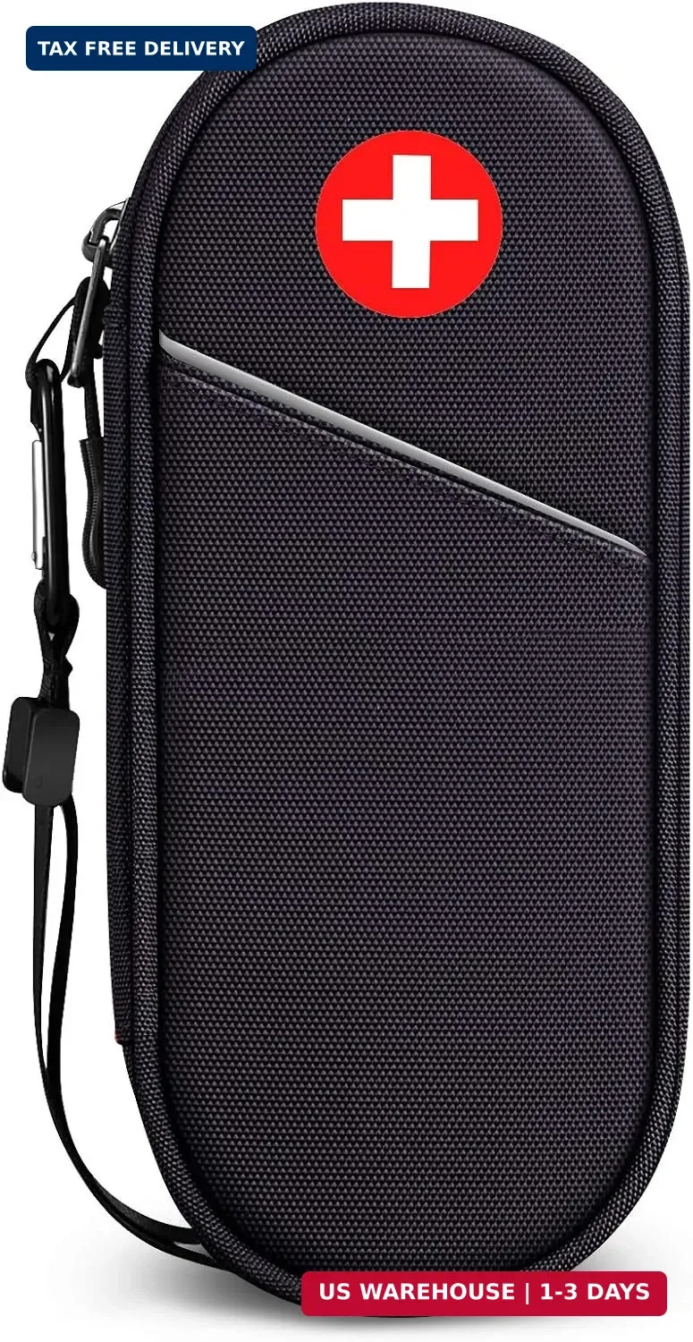 SITHON EpiPen Medical Carrying Case Insulated, Travel Medication Organizer Bag E