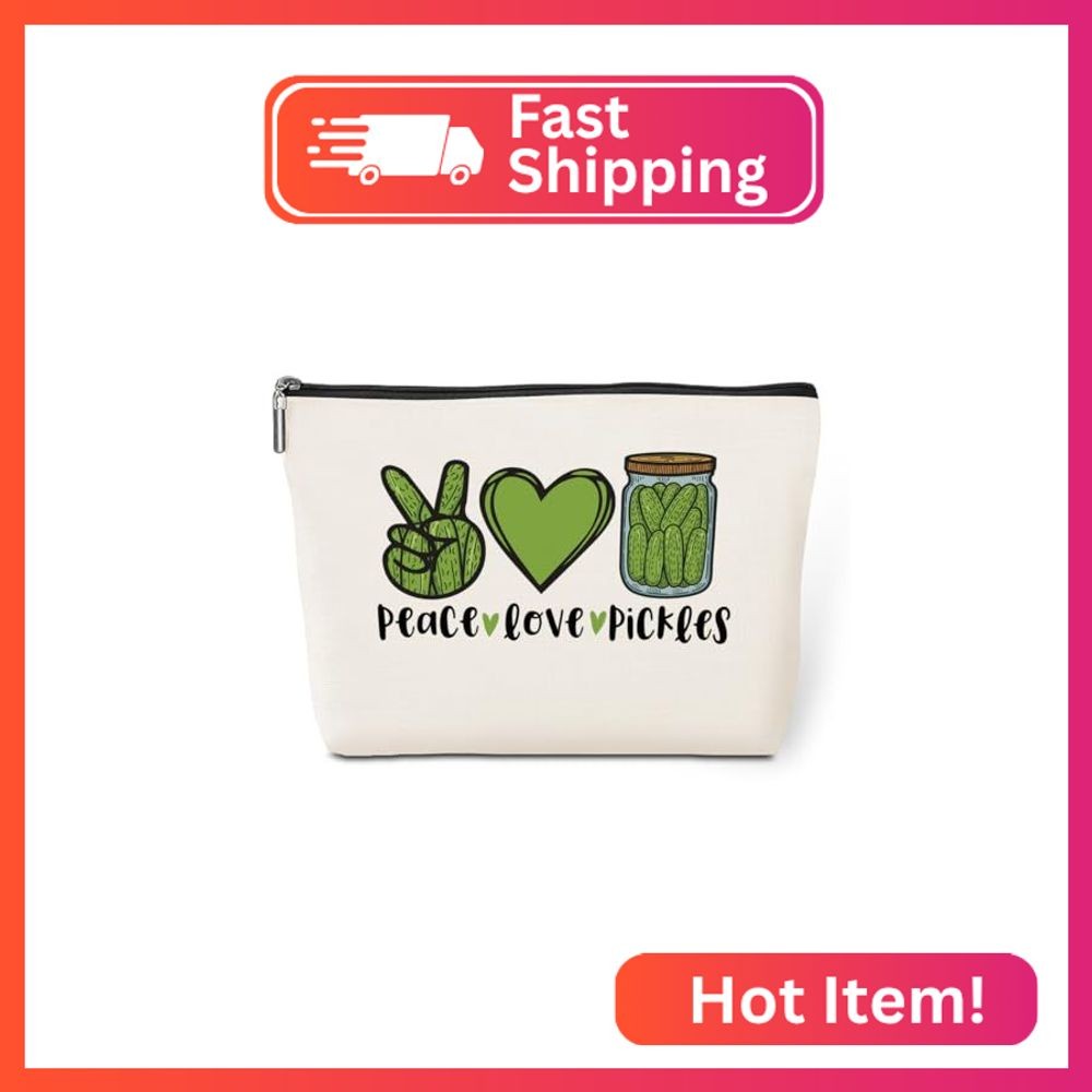 jeilink Pickles Makeup Bag Pickle Gifts Funny Pickle Stuff Pickle Gifts for Pick