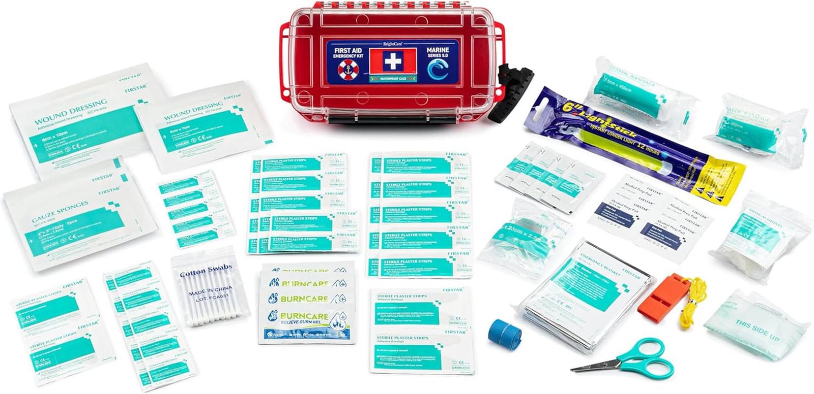 Marine Waterproof First Aid Kit for Boat, Kayak, Sailing & Beach | Floating Hard