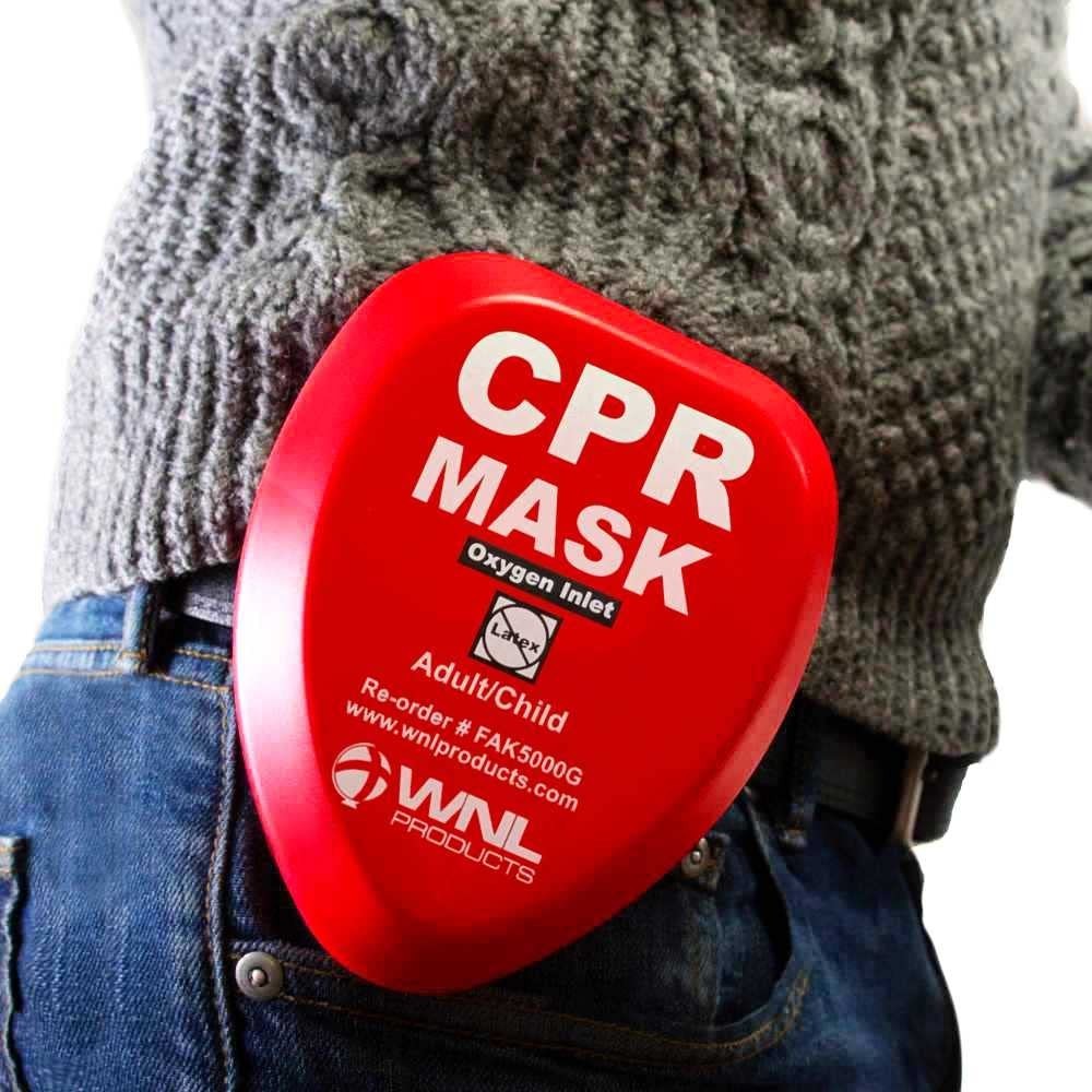Portable Adult/Child CPR Rescue Mask Kit with Hard Case – 2-Pack Emergency Set