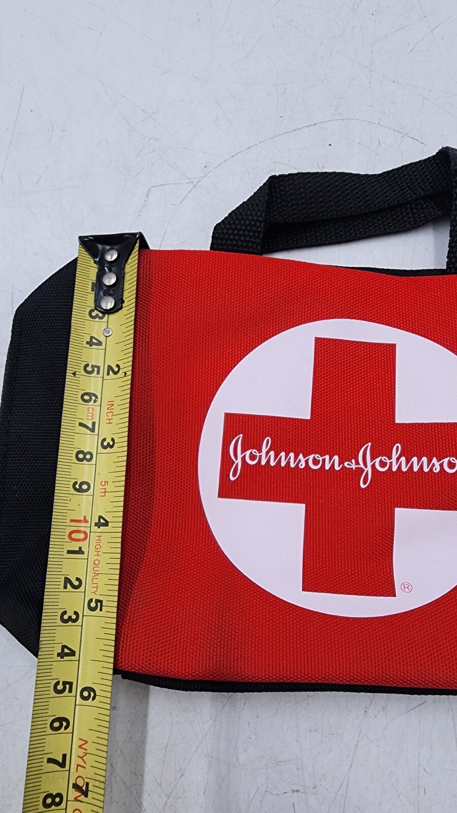 First Aid Kit Pouch/Box/Bag Empty Zipper Red/Black Soft Side Johnson (Emergency)