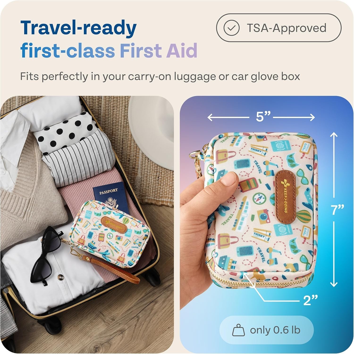 KeepGoing TSA-Approved First Aid Kit – Compact & Essential for Every Journey