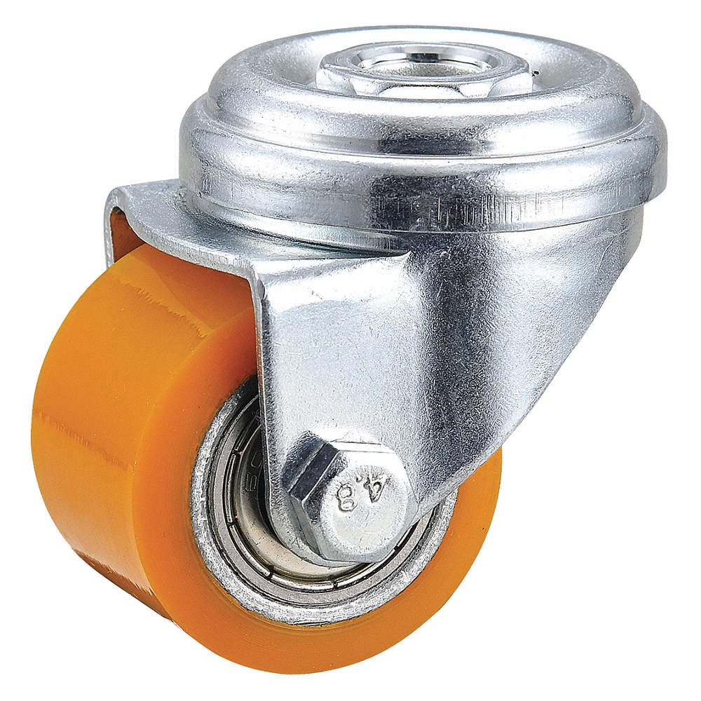 GRAINGER APPROVED 400K40 Bolt-Hole Caster,1 3/8"dia,Swivel,PU 400K40