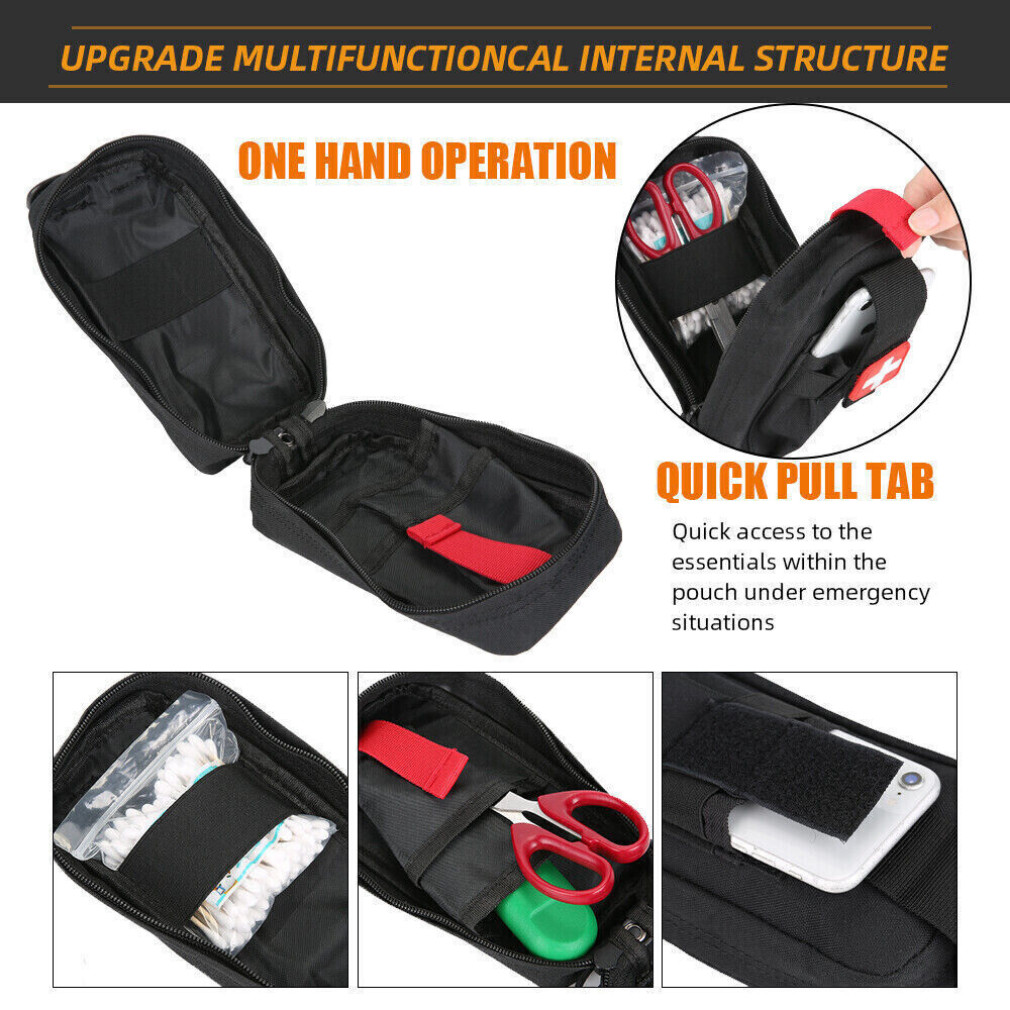 Tactical MOLLE Medical EDC Pouch Outdoor EMT First Aid Kit Pouch Outdoor Hunting